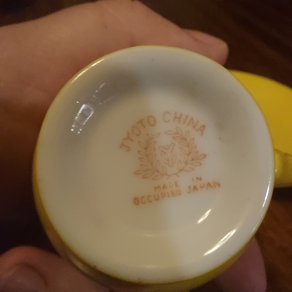 Made In Occupied Japan Yellow Teacup & Saucer Jyoto China - Picture 2 of 4